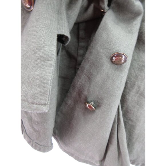 Free People Blazer XS Linen Blend Jacket Double Breasted Military - Picture 9 of 11